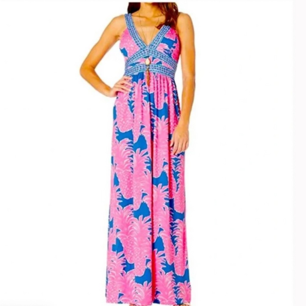 NWT Lilly Pulitzer Taryn Pink and Blue Patterned Dress